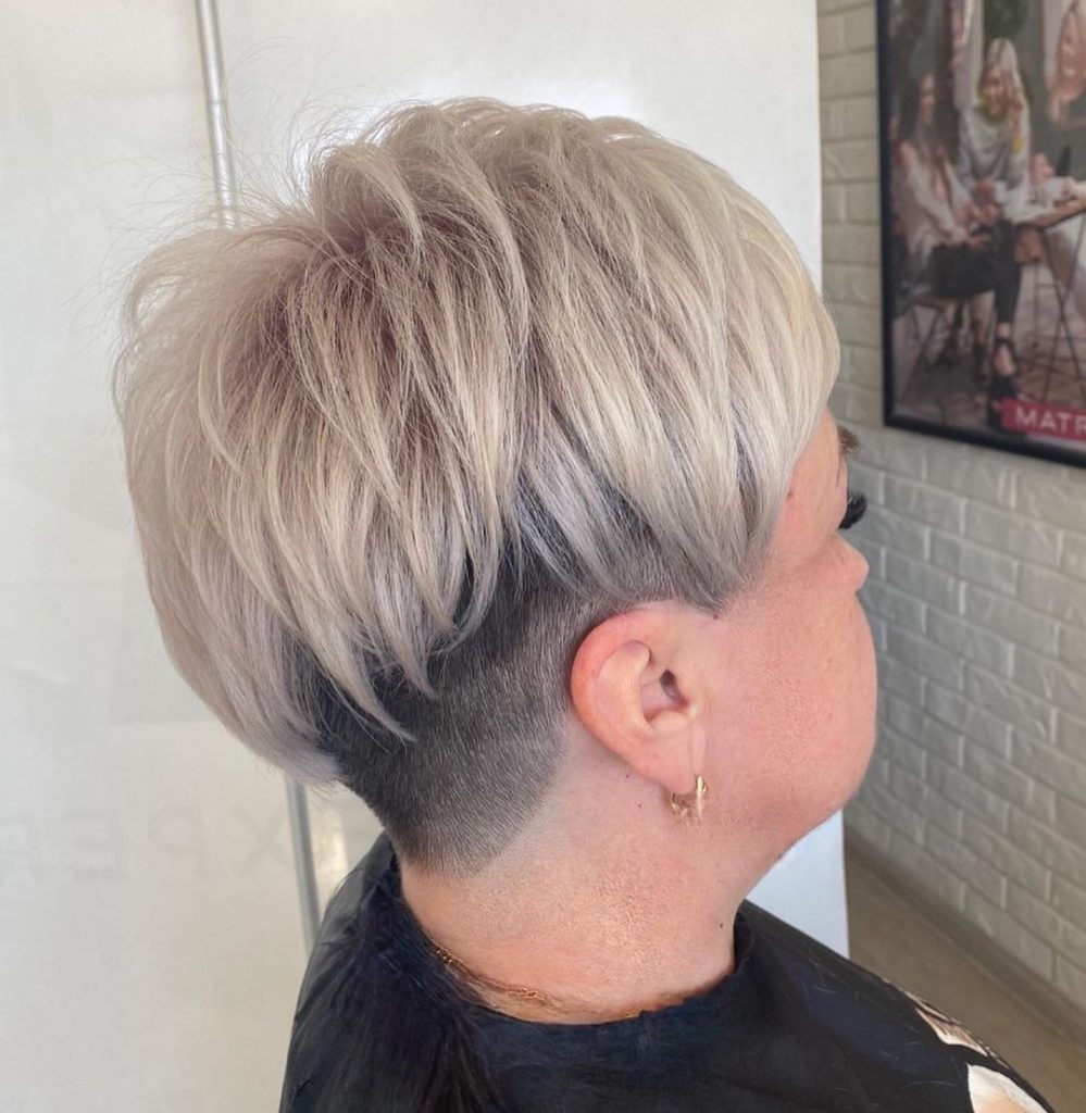 pixie with undercut for women over 60
