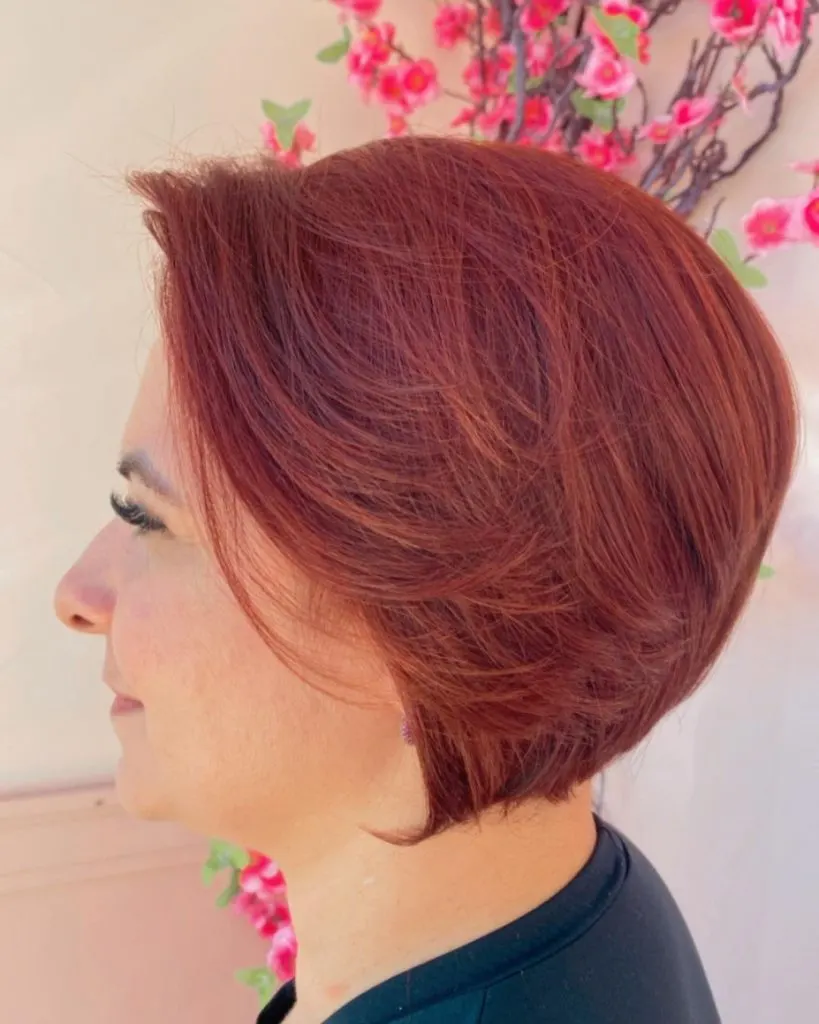 red pixie bob for women over 40