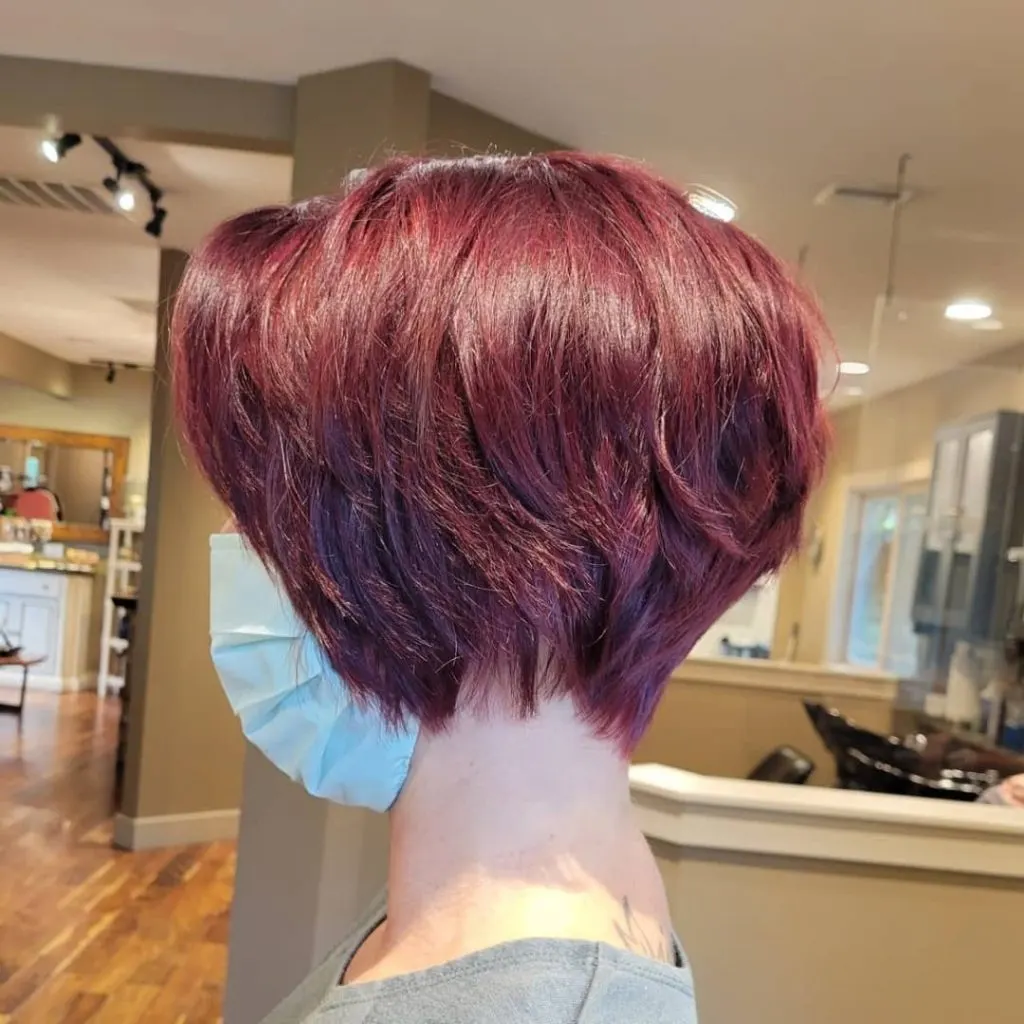 red pixie cut for women over 50