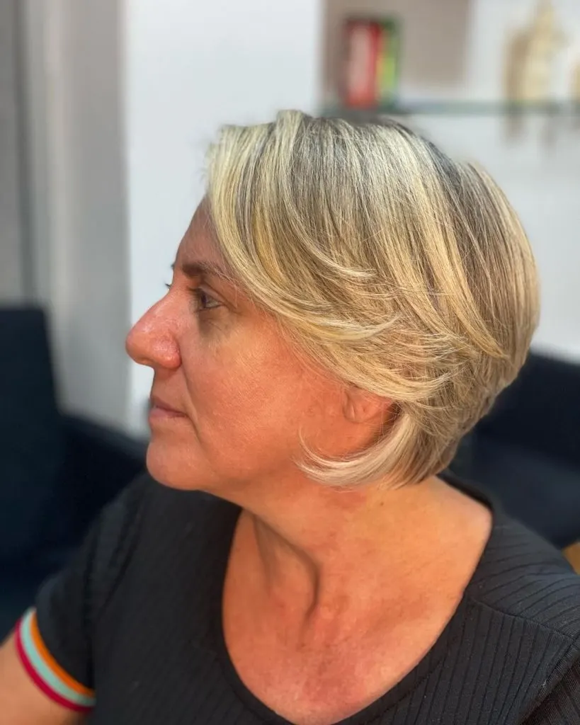 short bob haircut for women over 50