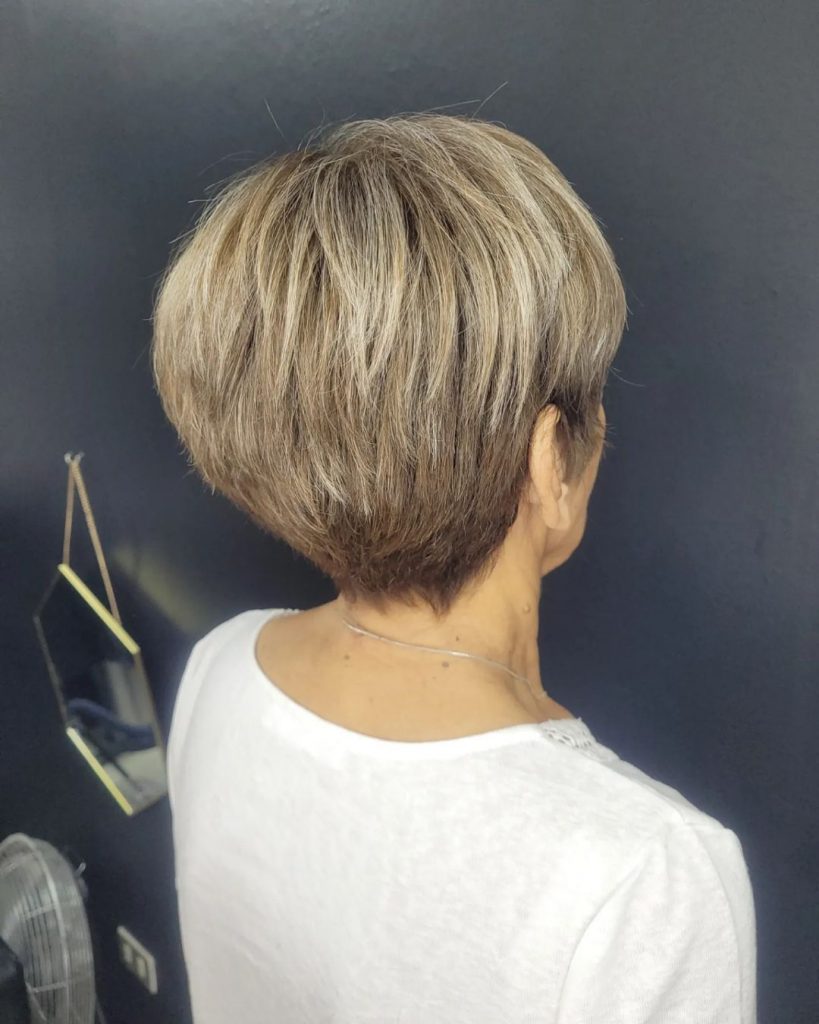 short haircut for women over 60 with thick hair