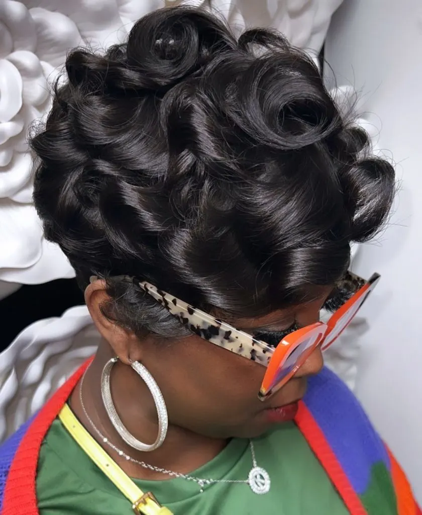 soft curls with quick weave top