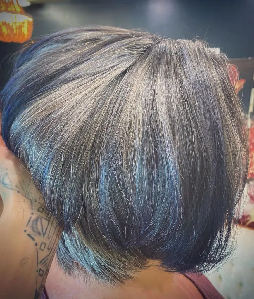 stacked bob cut for women over 70 with fine hair