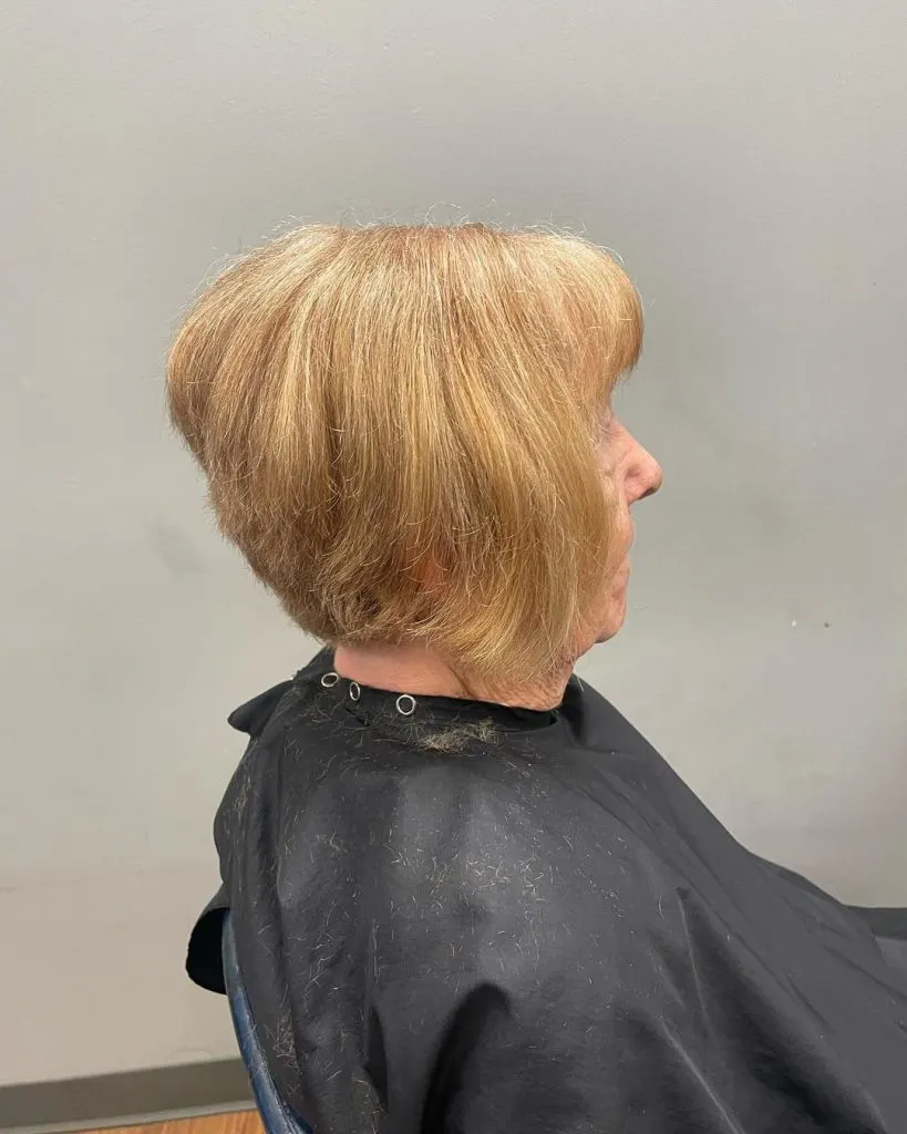 stacked bob for women over 60