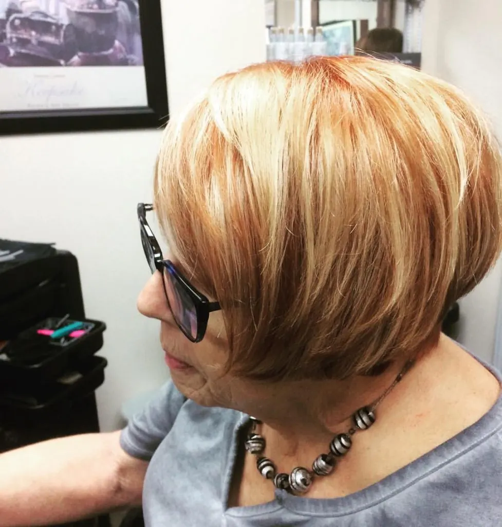 strawberry blonde pixie for women over 60
