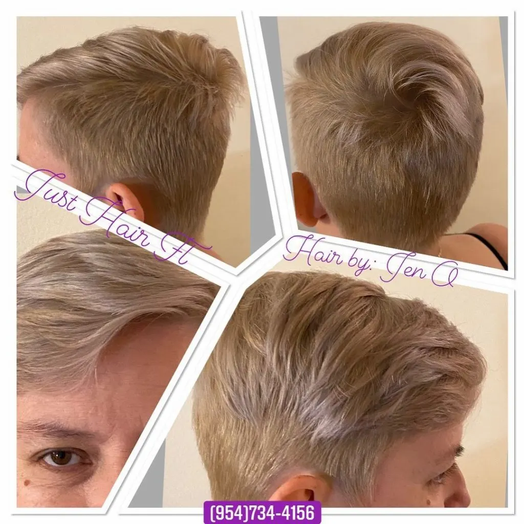 tomboy hairstyle for women over 70 with fine hair