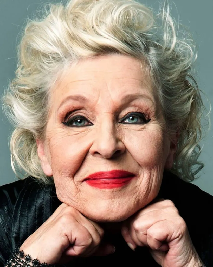 tousled short hairstyle for women over 70 with fine hair