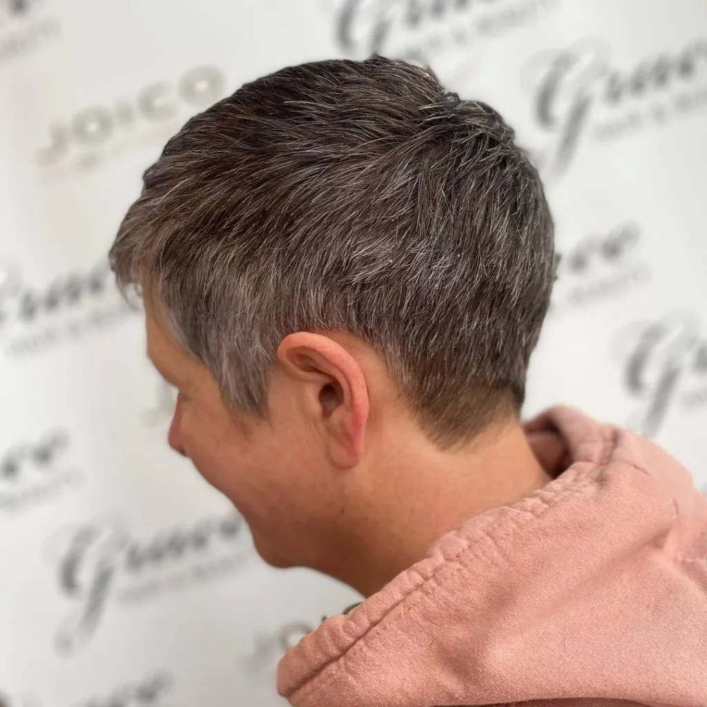very short haircut for women over 60