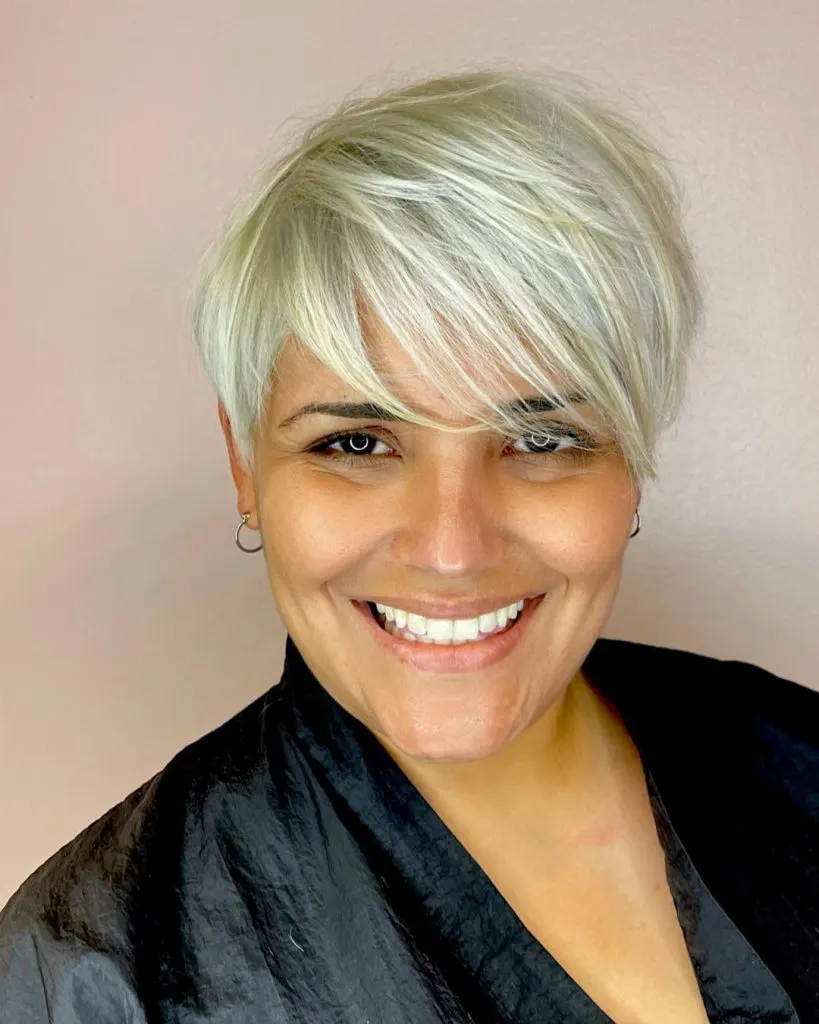 white blonde pixie cut for women over 50