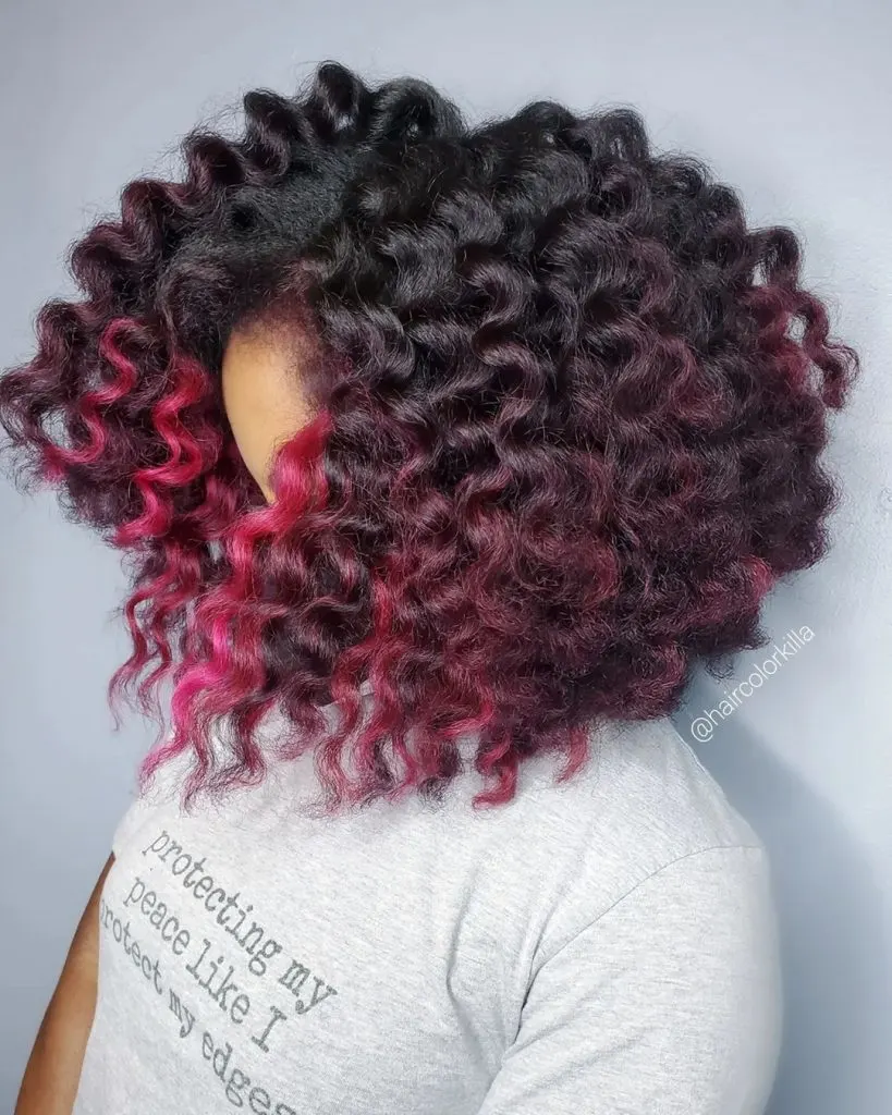 black and raspberry underlights