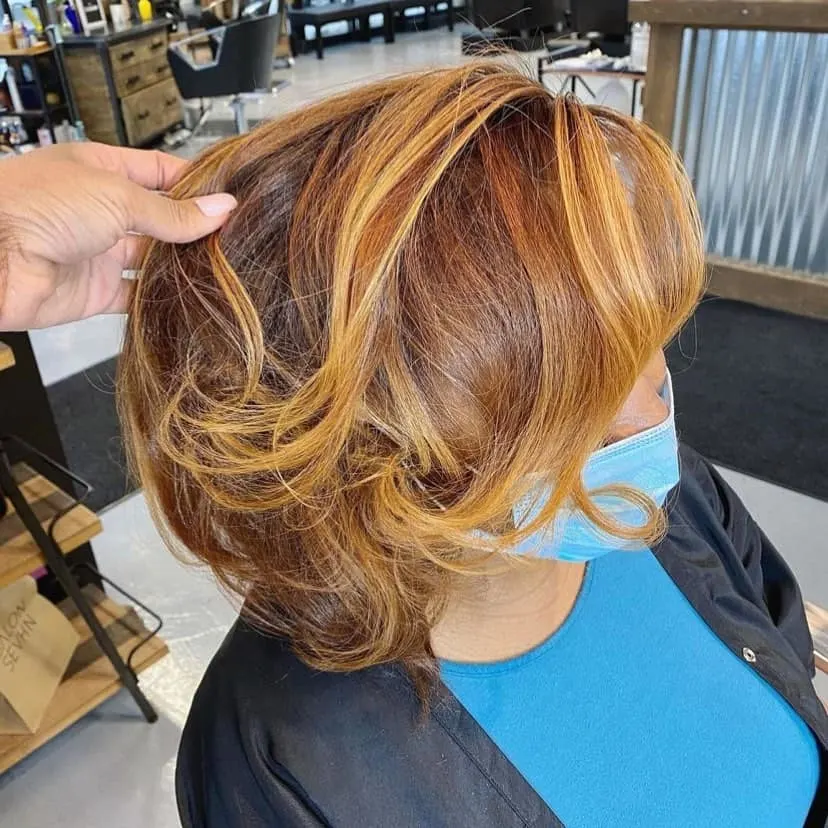 caramel copper hair