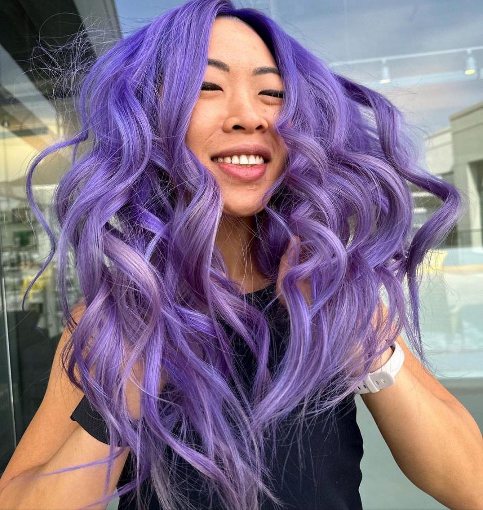 deep purple hair
