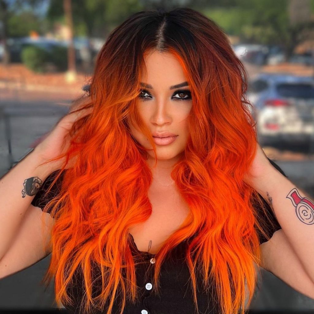 fiery orange hair