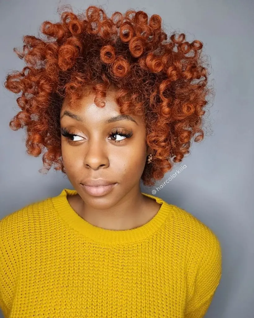 ginger afro hair