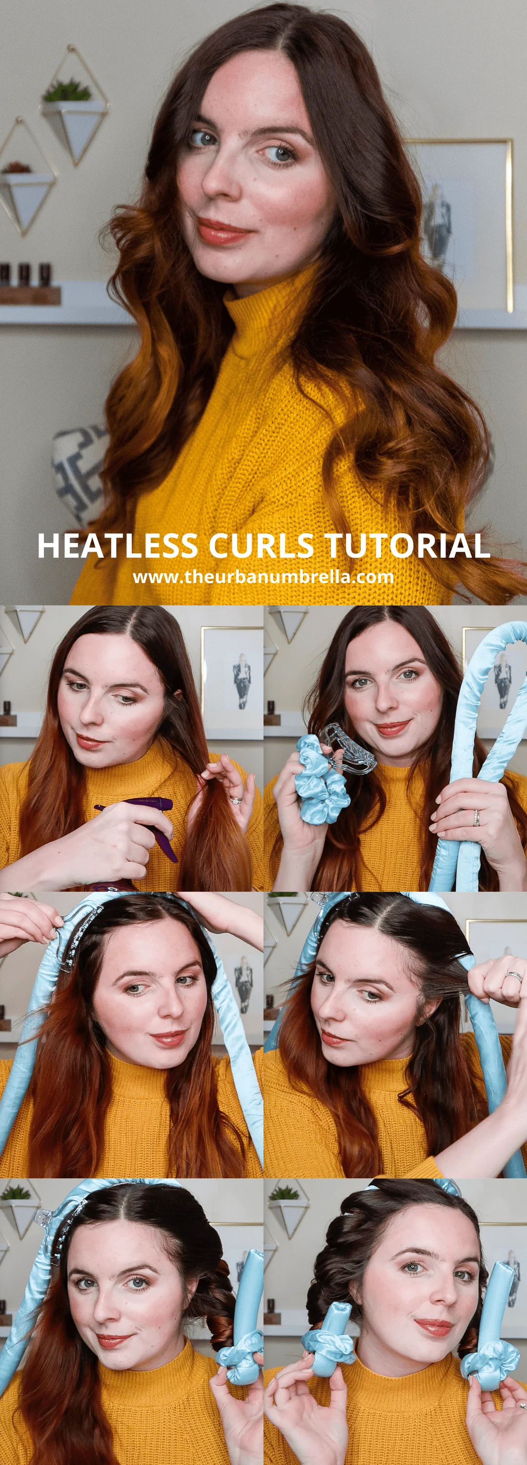 heatless rod curls tutorial