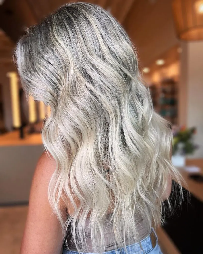 ice blonde balayage