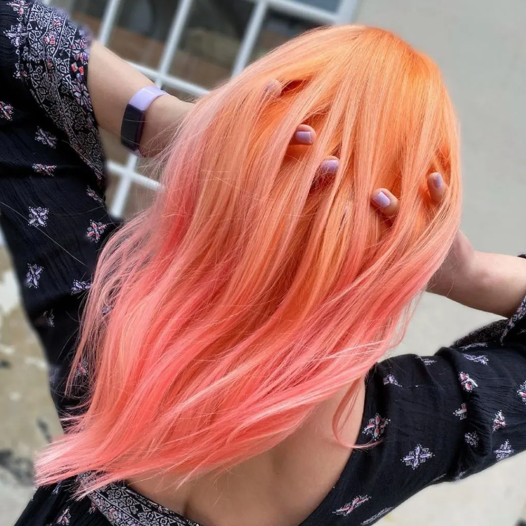 peach bomb hair