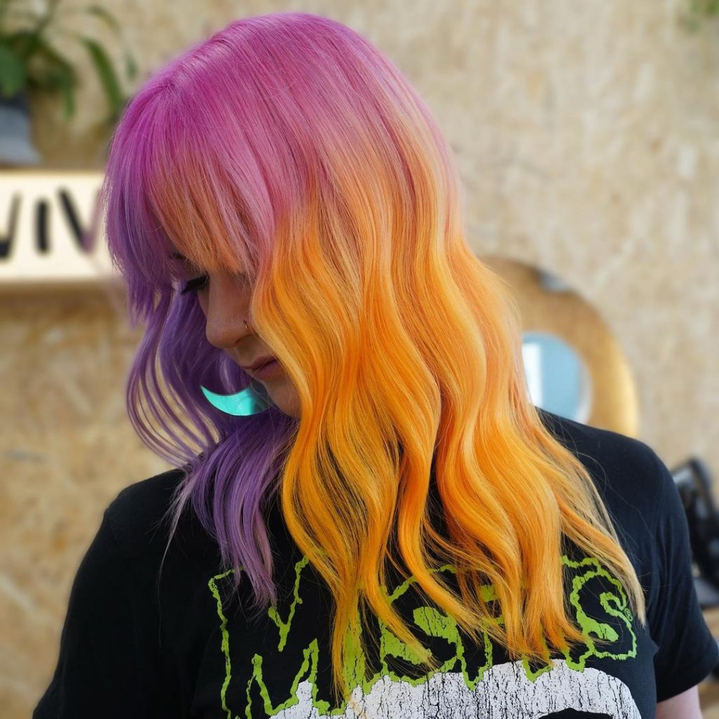 purple and orange hair
