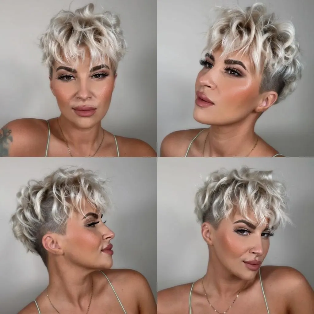 short hairstyle for curly hair