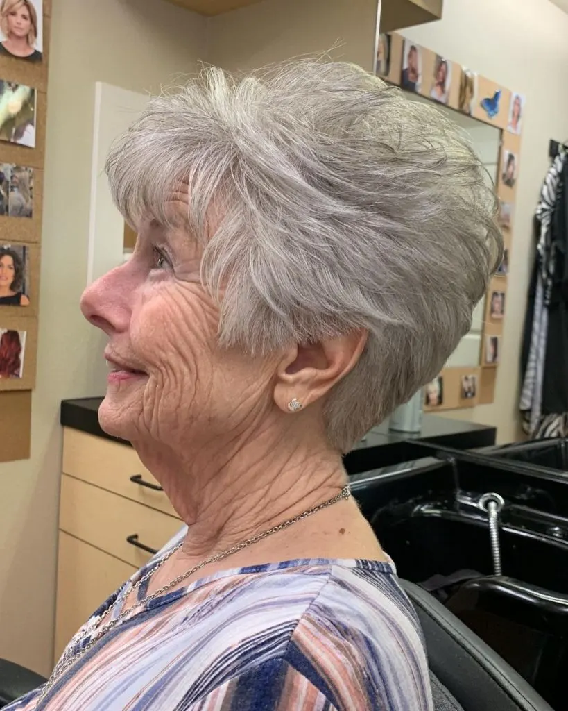 short hairstyle for women over 70