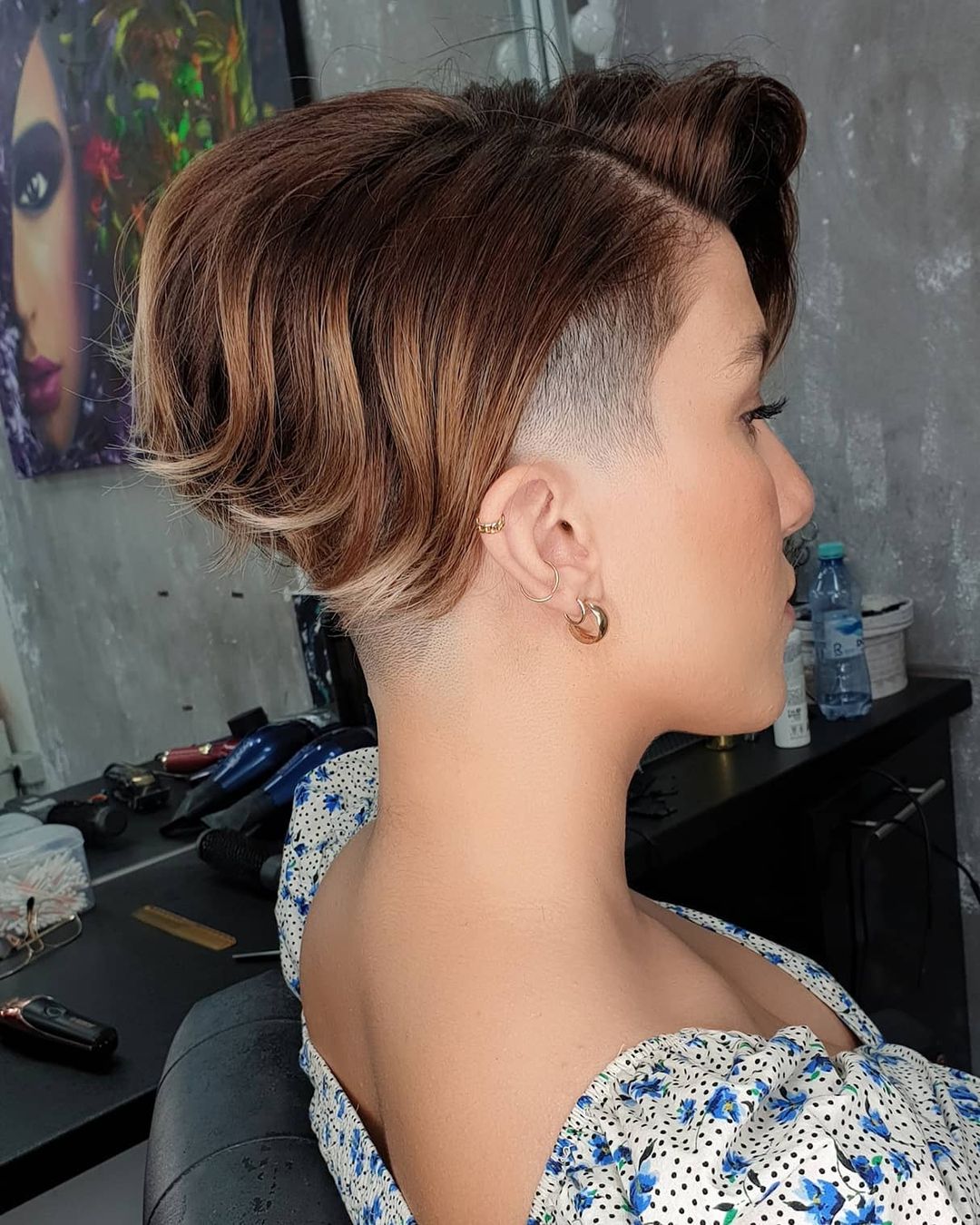 short stacked pixie bob with undercut