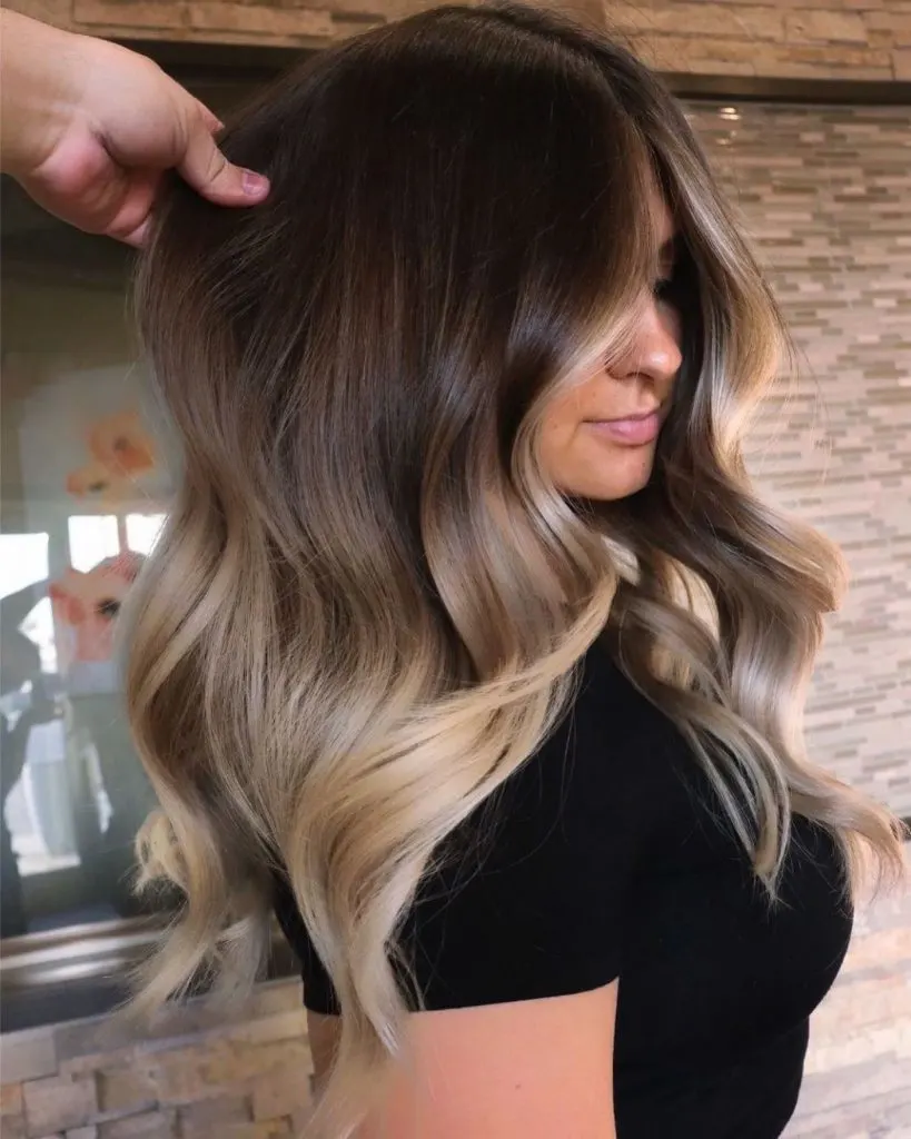 brown-blonde ombre