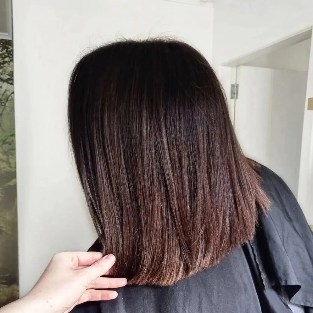 chocolate sharp bob cut