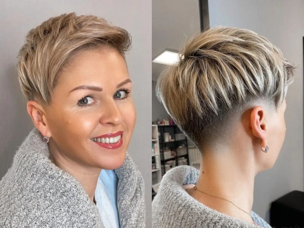 faded pixie cut with undercut