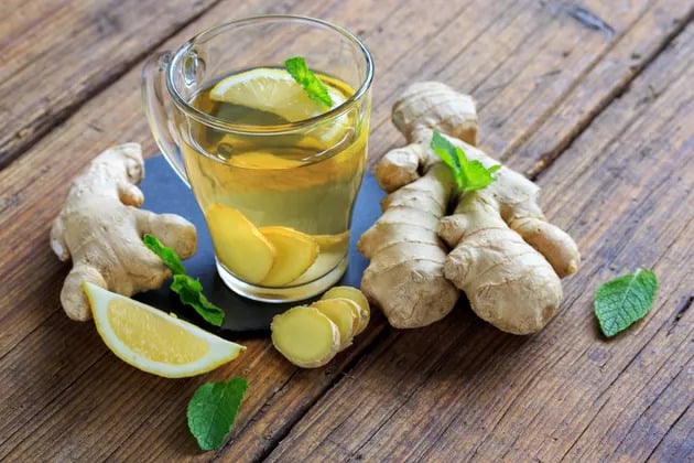 ginger and green tea