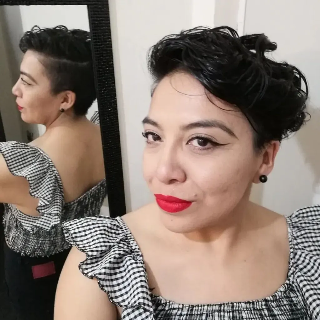 messy pixie cut with undercut