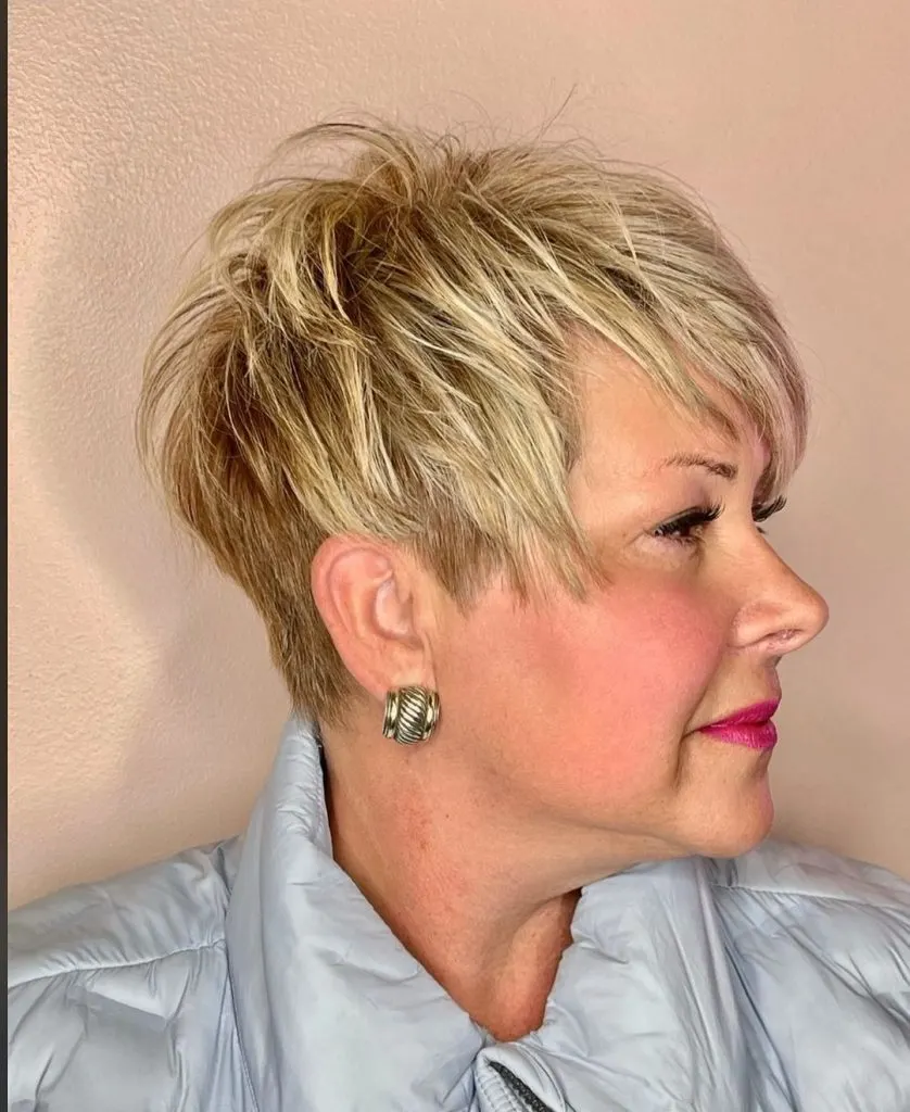 pixie cut with undercut for women over 40
