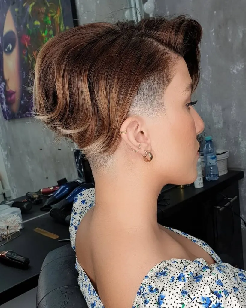 short stacked bob with undercut