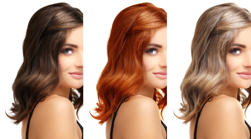 woman with different hair colors