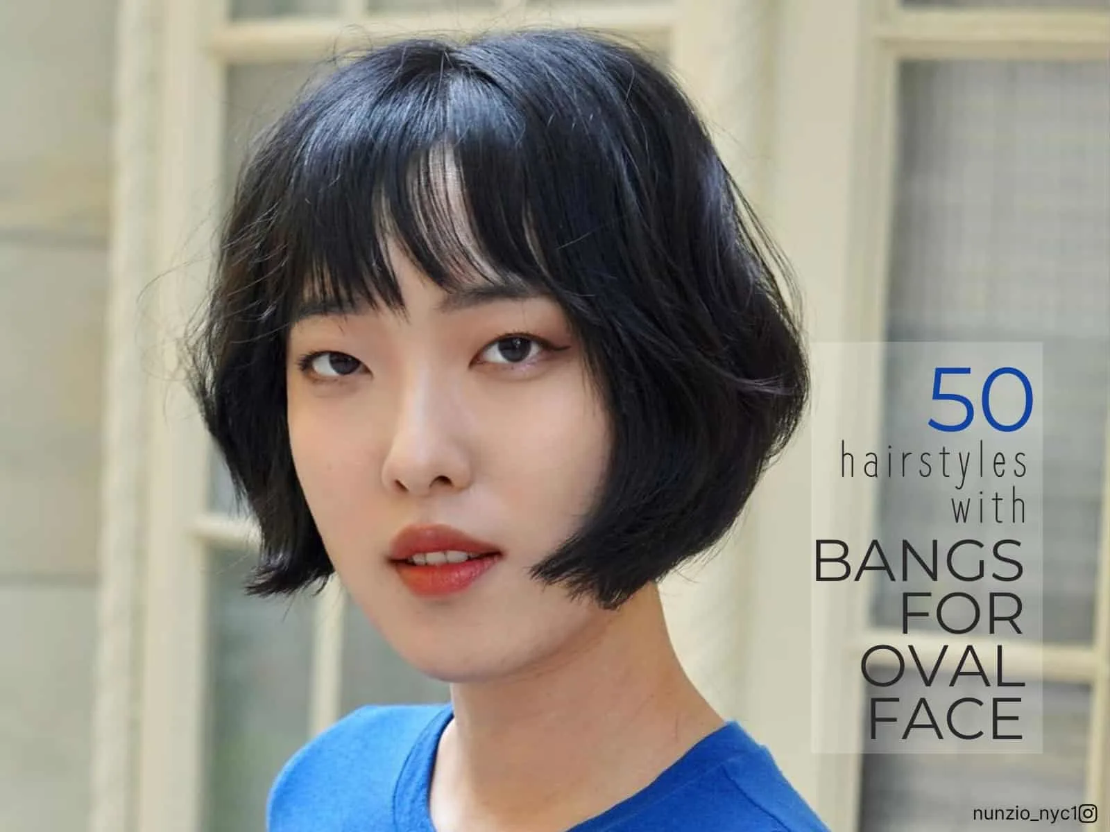 bangs hairstyle for oval face