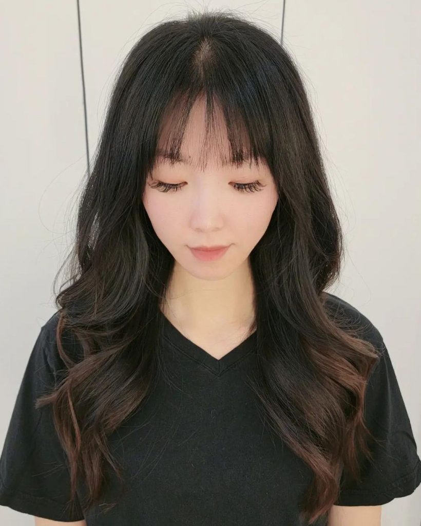 air bangs for round face