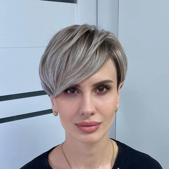 ash blonde haircut for long face