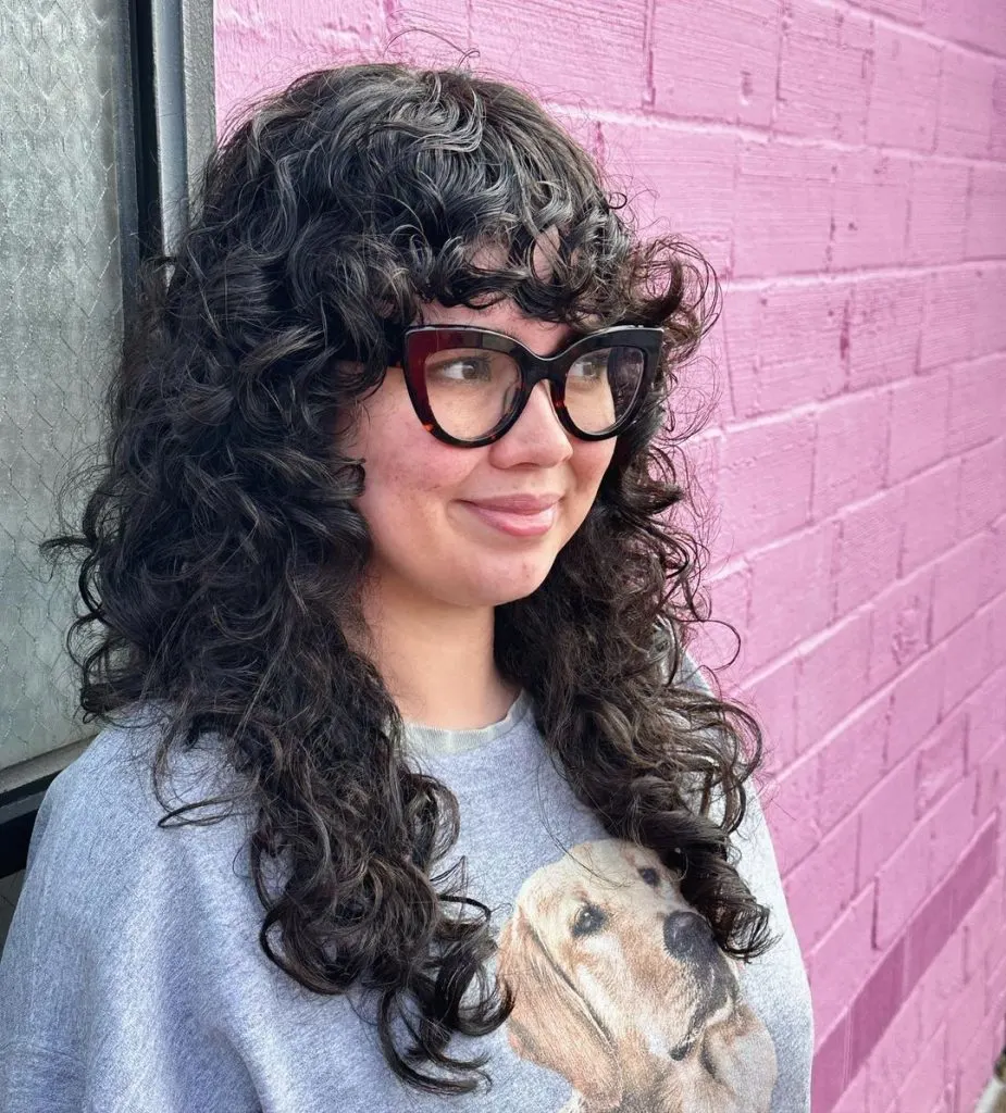bangs for round face with glasses