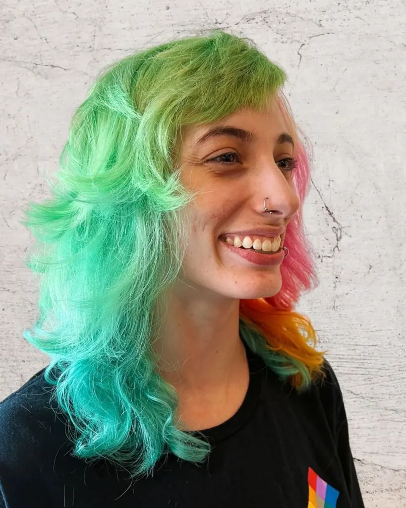 frangetta verde a spazzatura laterale