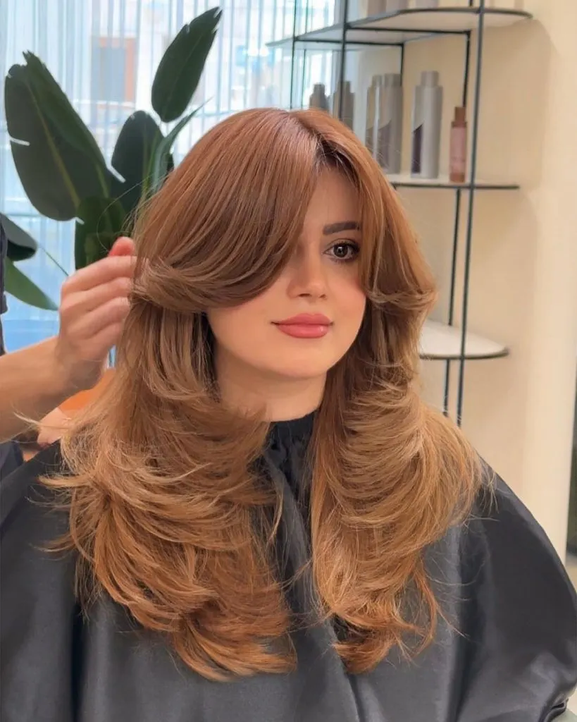 long curtain bangs