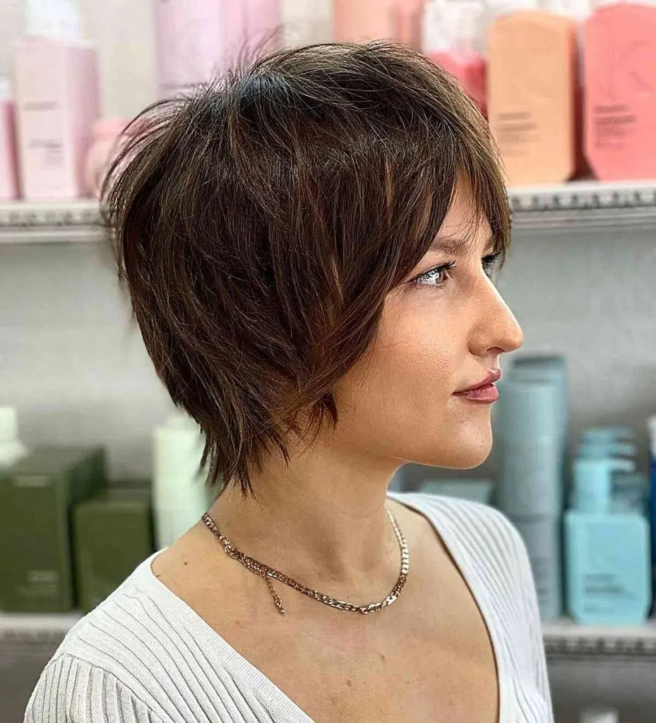 long pixie with layers and bangs