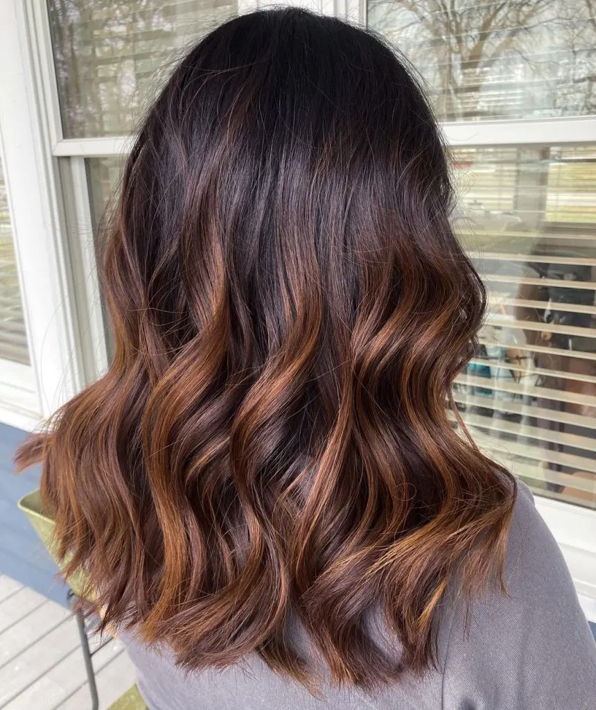 warm chestnut ombre