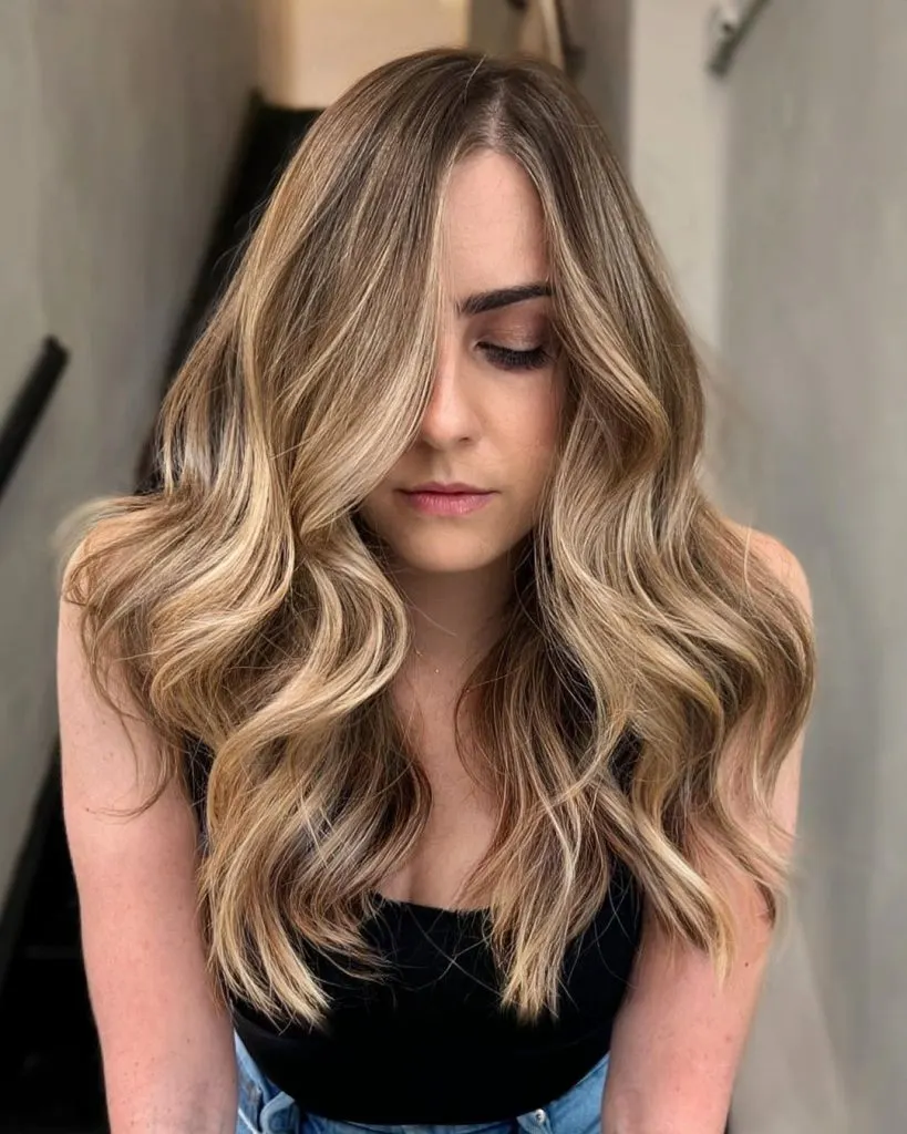 dirty blonde with golden highlights