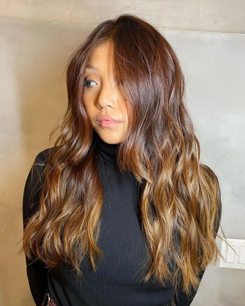 chestnut gold ombre