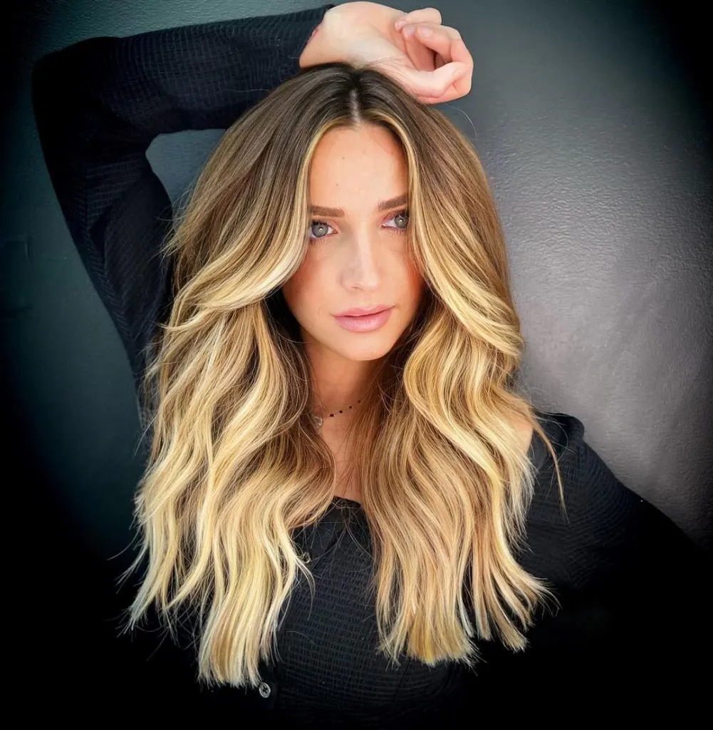 brown and blonde ombre