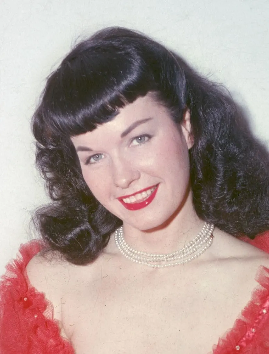 bettie page with bettie bangs
