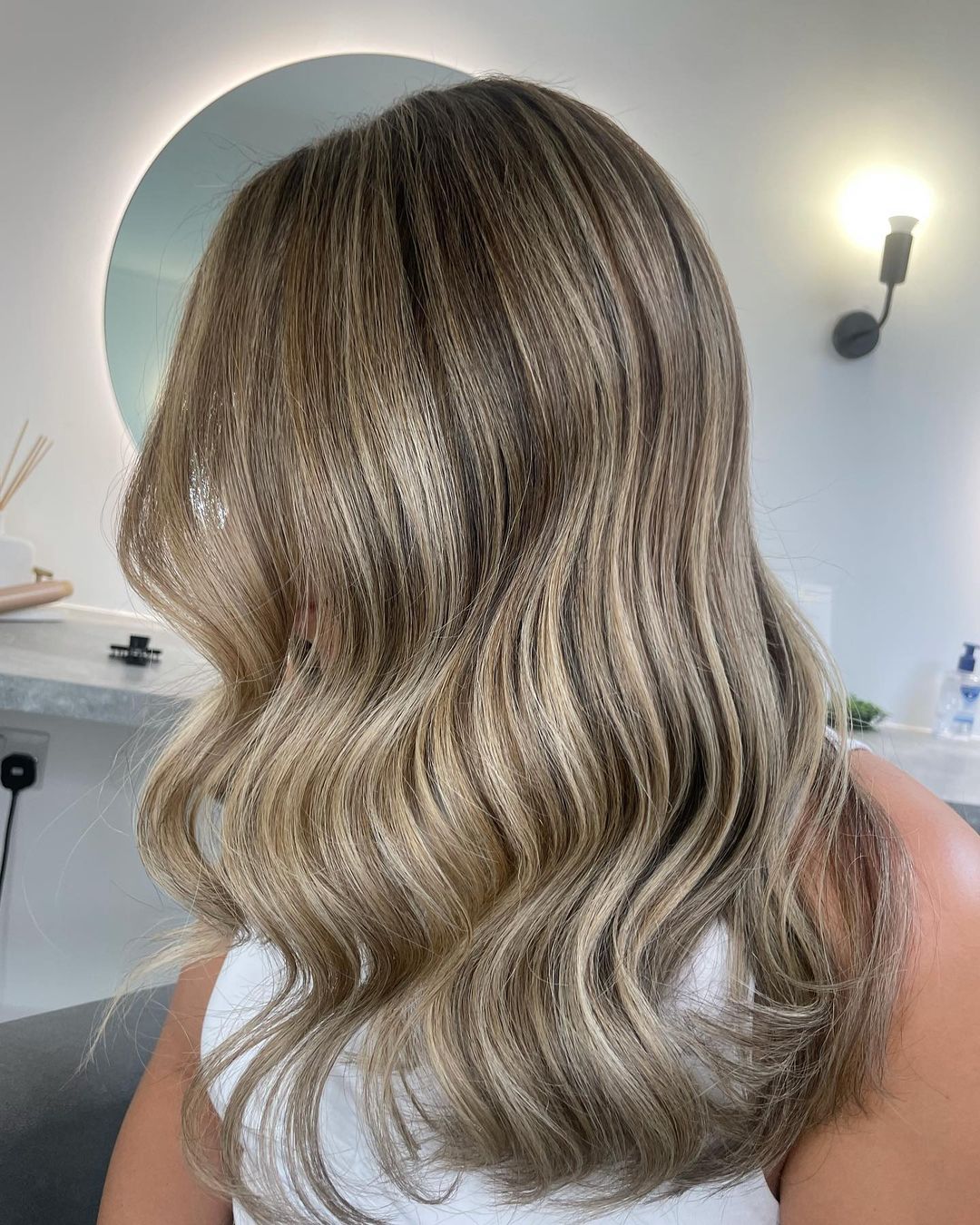 dirty blonde with highlights