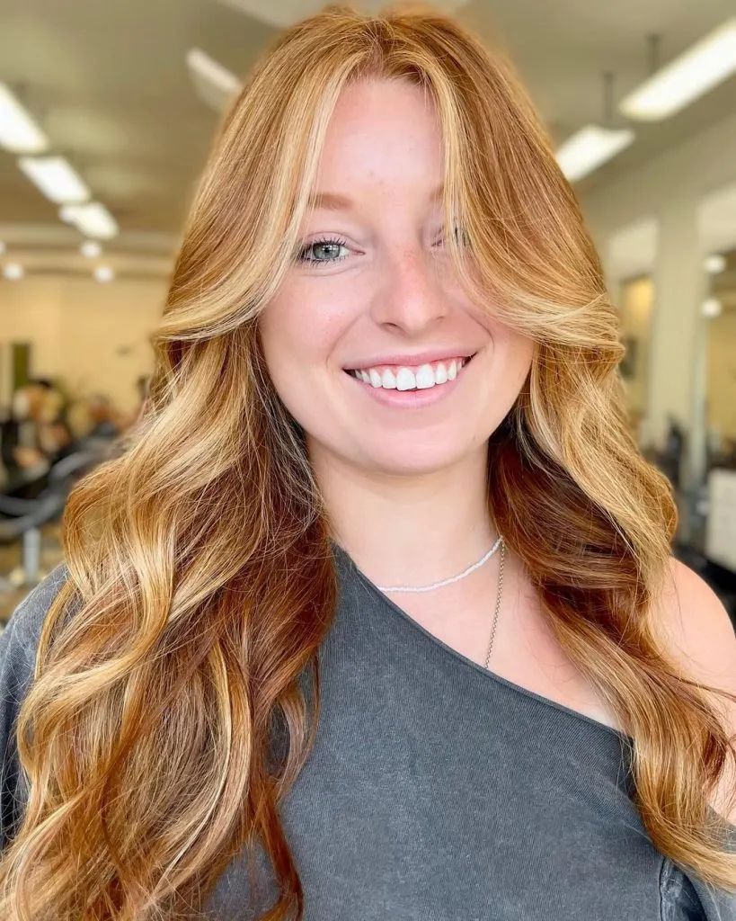 blending red and blonde hair