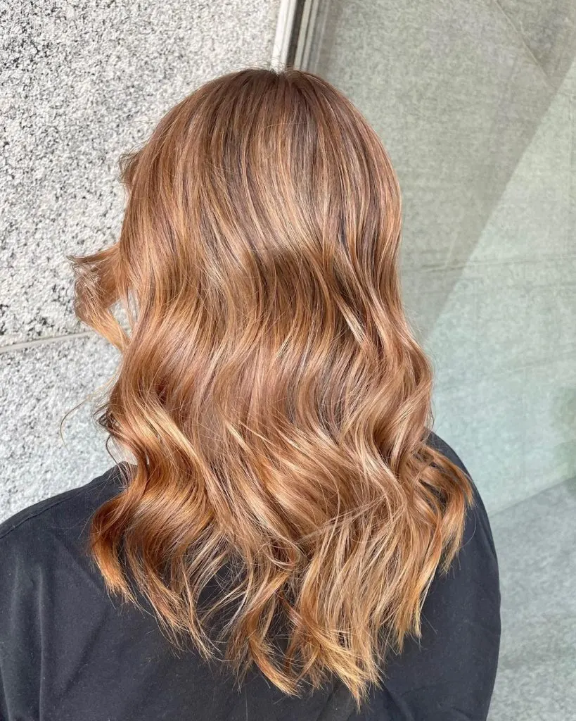caramel blonde copper hair