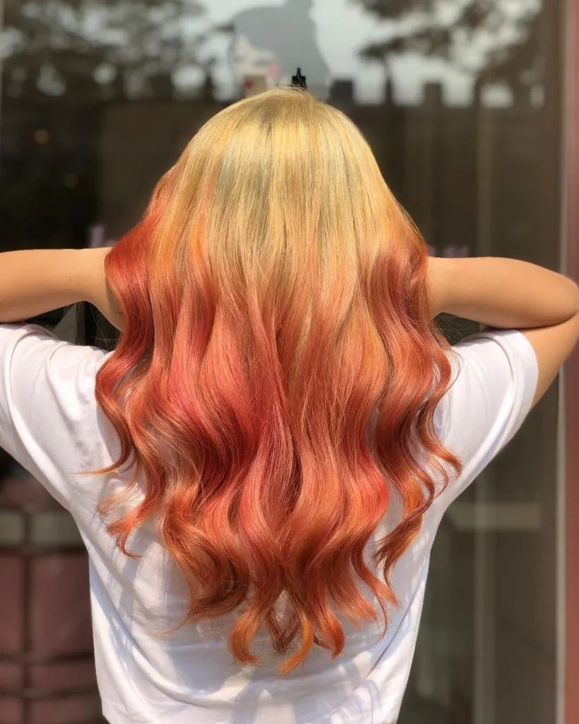 pink and strawberry blonde hair