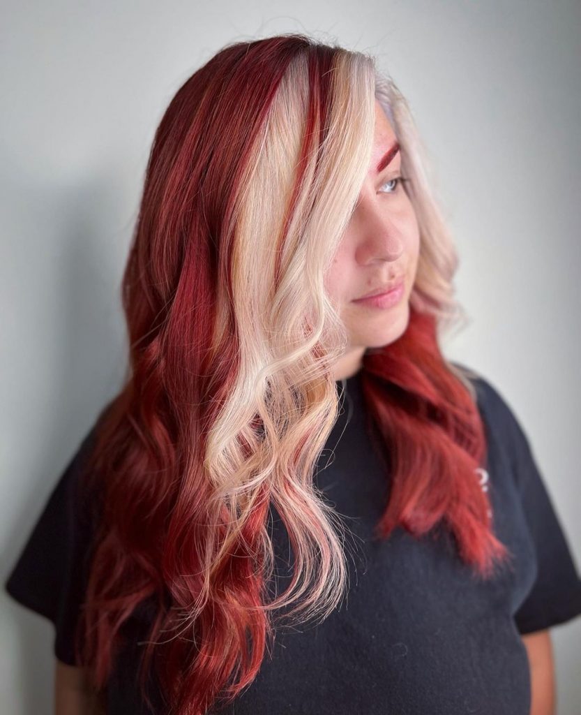 pelo rojo y rubio